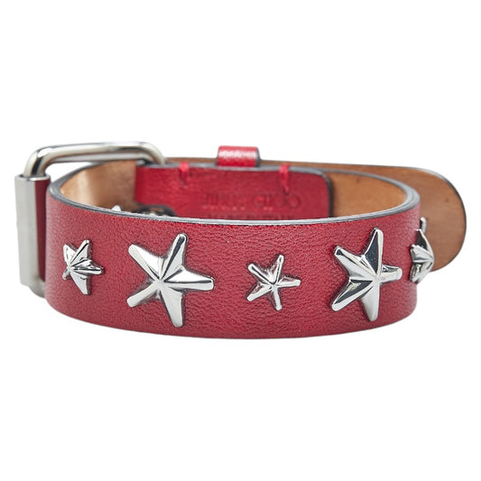 Jimmy Choo Star Studs Leather Bracelet