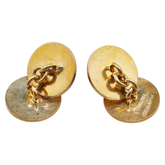 Hermes Gold Plated Coin Medallion Cufflinks