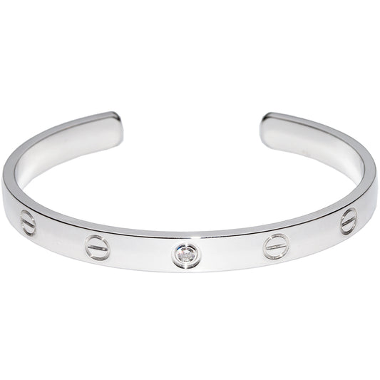 Cartier K18WG Diamond Bracelet Bangle