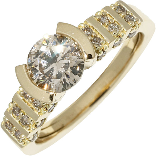 K18YG Yellow Gold Brown Diamond Ring