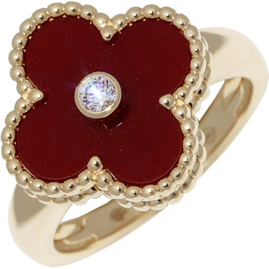 Van Cleef & Arpels K18YG Carnelian Ring