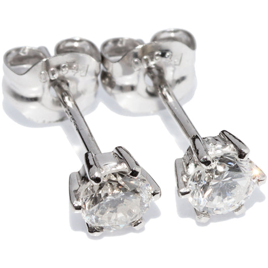 Platinum Pt900 Diamond Earrings