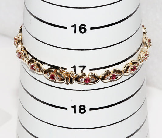 K18YG Ruby Diamond Bracelet