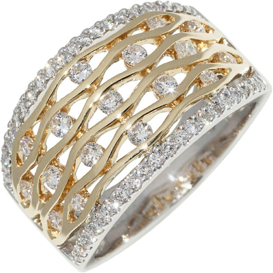 K18YG K18WG Diamond Ring