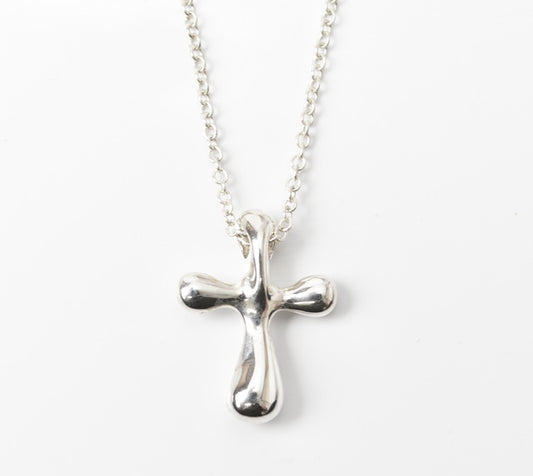 Tiffany & Co Silver Necklace Pendant Cross Motif