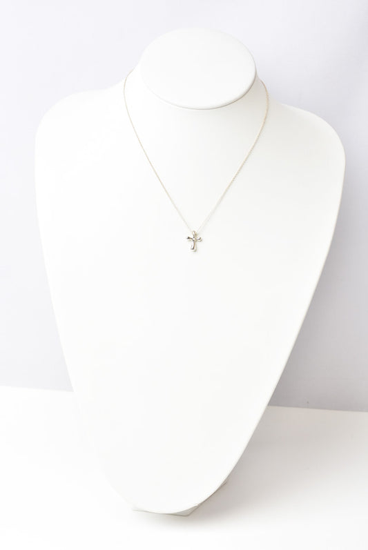 Tiffany & Co Silver Necklace Pendant Cross Motif