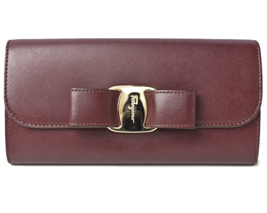 Salvatore Ferragamo Leather Wallet Vara Ribbon