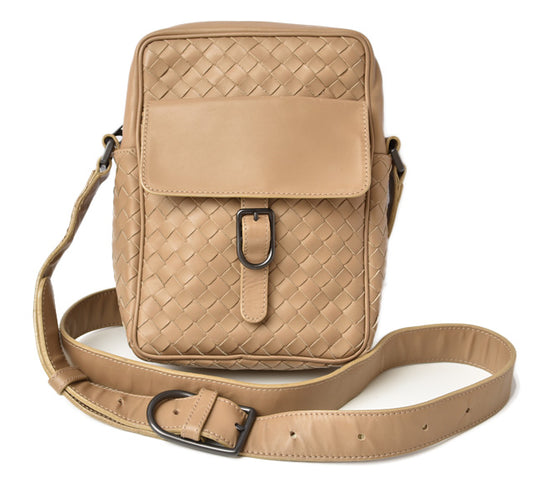 Bottega Veneta Leather Shoulder Bag Camel