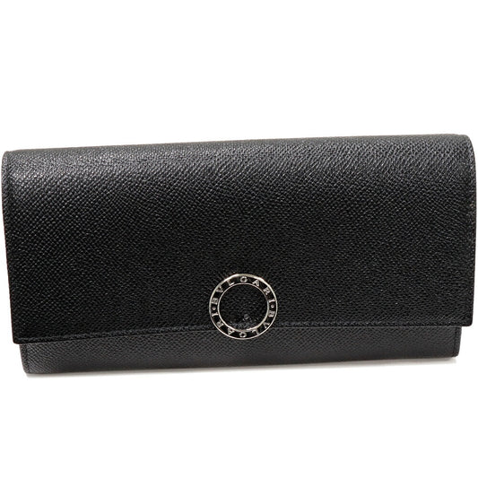 Bvlgari Black Leather Zip Wallet 30414