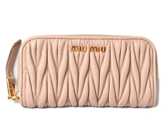 Miu Miu Matelasse Leather Key Case 5M0604