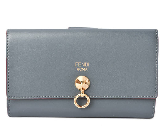 Fendi Medium Leather Wallet Blue