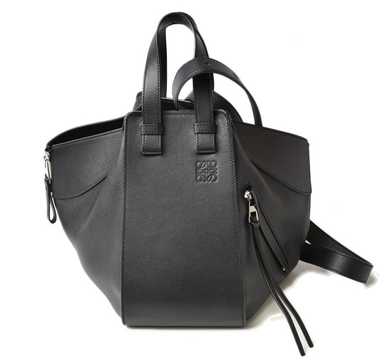 Loewe Hammock Small Leather Bag Black