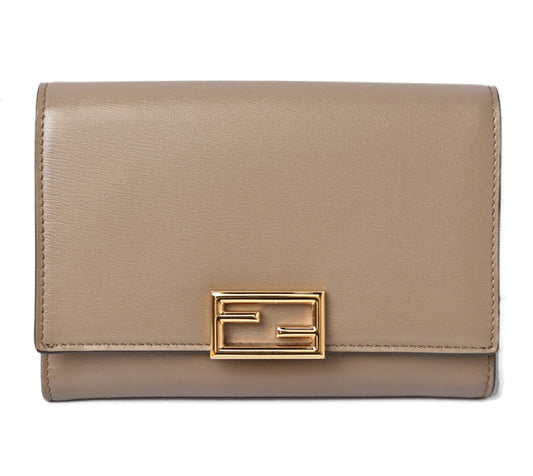 Fendi Leather Baguette Trifold Wallet