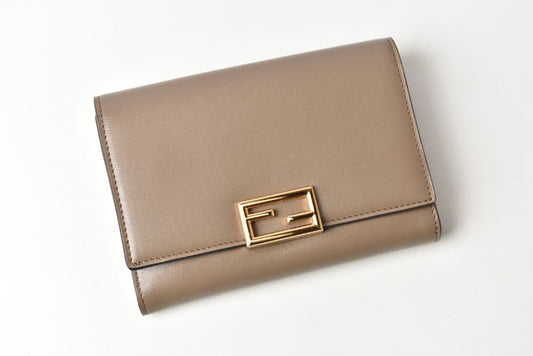 Fendi Leather Baguette Trifold Wallet