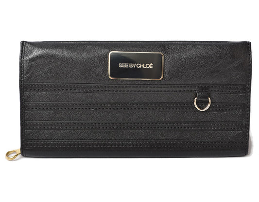 See by Chloe Long Wallet Black