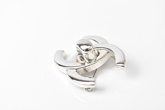 Chanel Silver Metal Brooch Pin