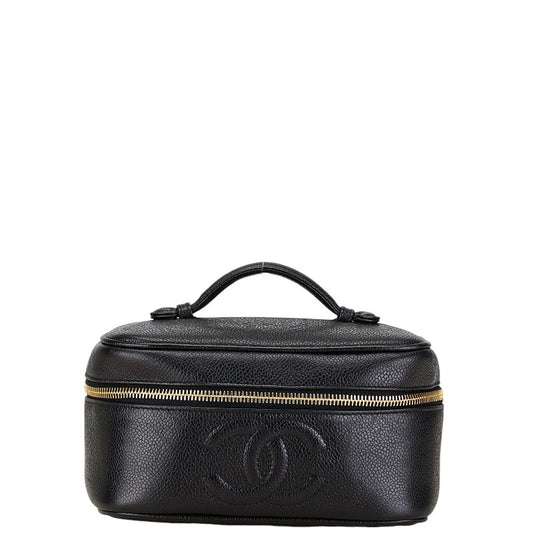 Chanel Caviar Skin Vanity Handbag Black