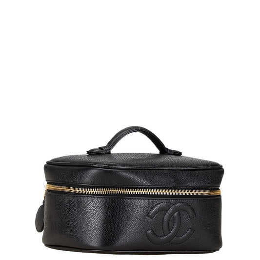 Chanel Caviar Skin Vanity Handbag Black