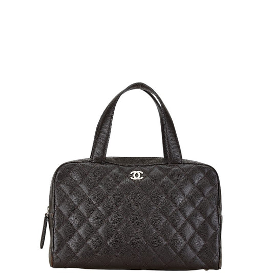 Chanel Caviar Skin Mini Boston Handbag