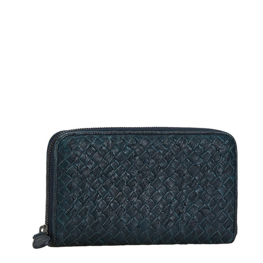 Bottega Veneta Intrecciato Ostrich Leather Wallet