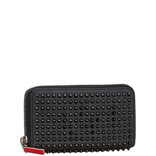 Christian Louboutin Studded Leather Zip Wallet Black