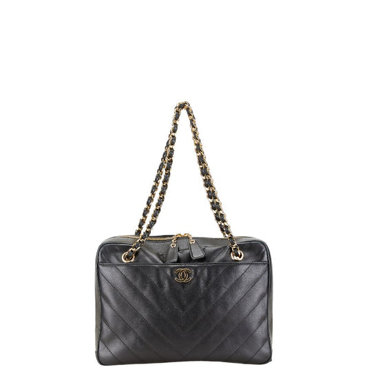 Chanel V-Stitch Lambskin Chain Shoulder Bag