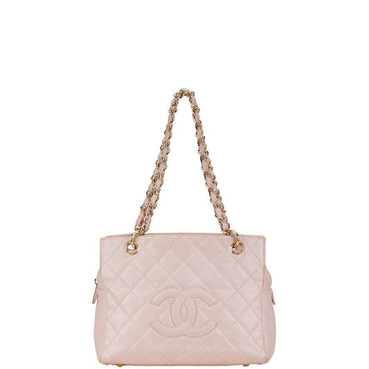 Chanel Caviar Skin Matelasse Coco Mark Chain Tote Bag