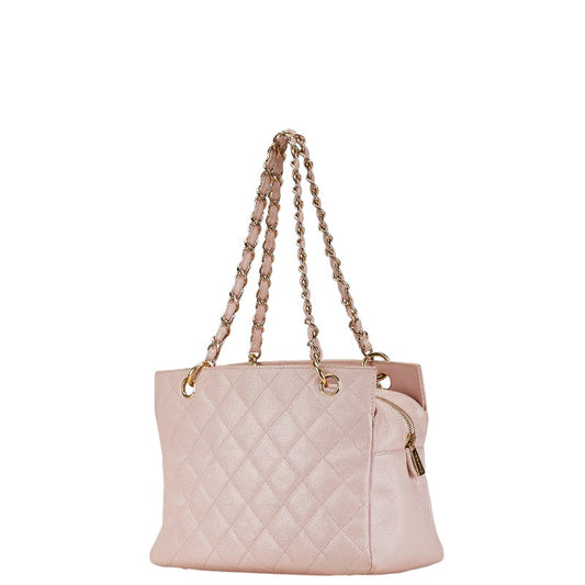 Chanel Caviar Skin Matelasse Coco Mark Chain Tote Bag