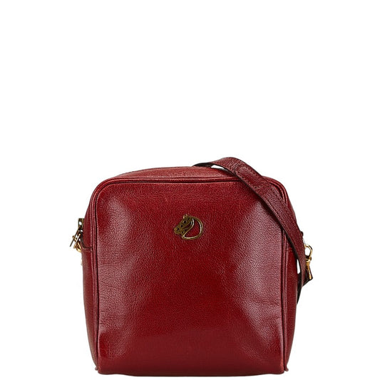 Hermes Chevre Jockey Shoulder Bag Red