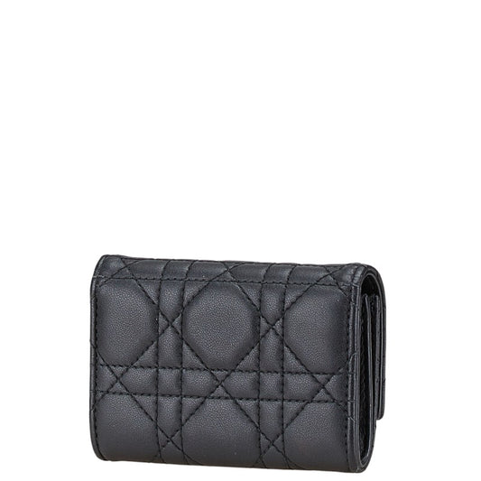 Dior Lady Dior Cannage Leather Wallet Black