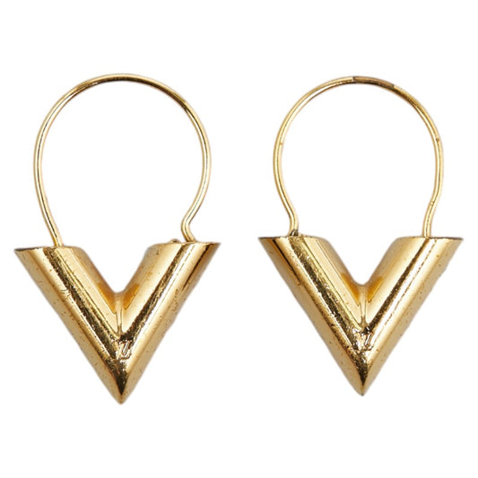 Louis Vuitton Essential V Earrings Gold M61088