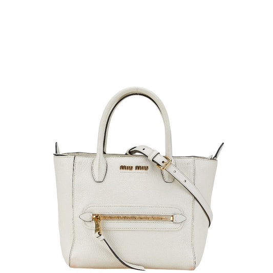 Miu Miu Leather 2WAY Handbag Shoulder Bag