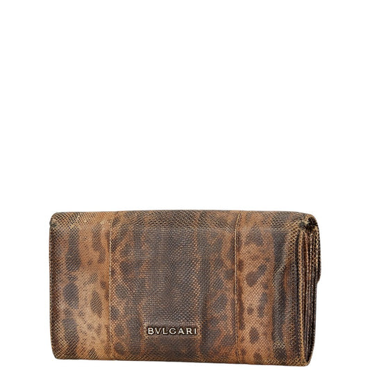 Bvlgari Serpenti Python Long Wallet Brown