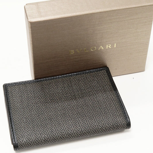 Bvlgari Card Case PVC Canvas Calf 32588