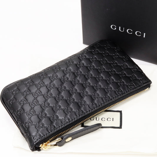 Gucci Coin & Key Case Microguccissima Black