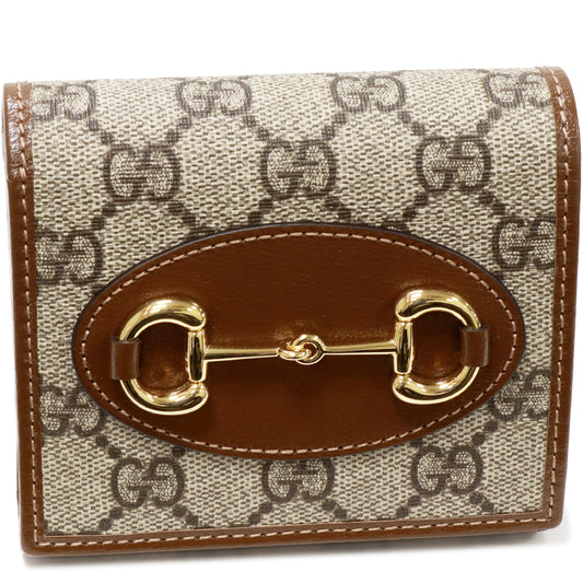 Gucci GG Supreme Horsebit 1955 Wallet Brown