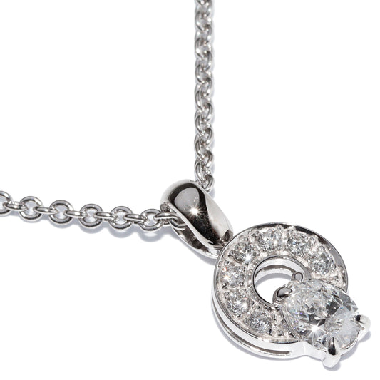 Bvlgari K18WG Diamond Pendant Necklace