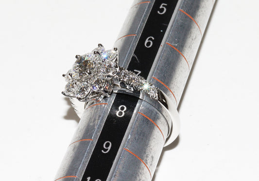 Harry Winston Pt950 Diamond Sunflower Ring