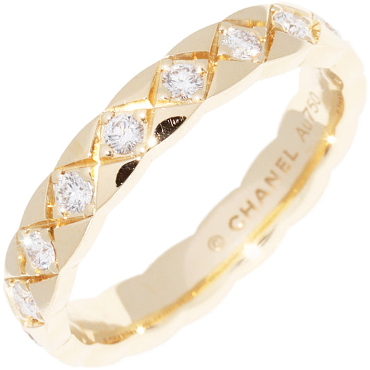 Chanel K18YG Diamond Coco Crush Ring Mini