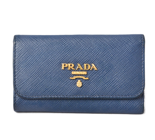 Prada Embossed Leather Key Case/Holder