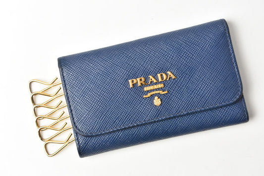 Prada Embossed Leather Key Case/Holder