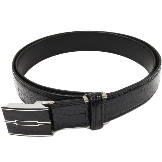 Men's Crocodile Belt Black