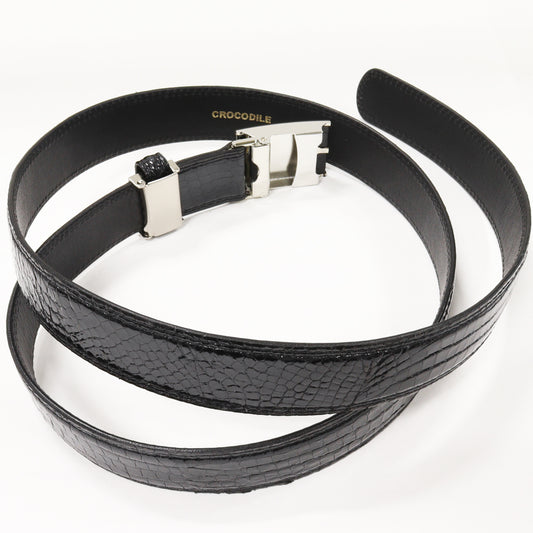 Men's Crocodile Belt Black