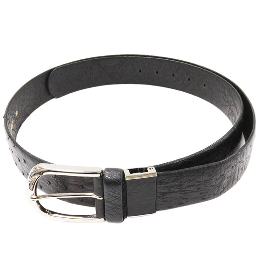 Men's Ostrich Leather Belt Black