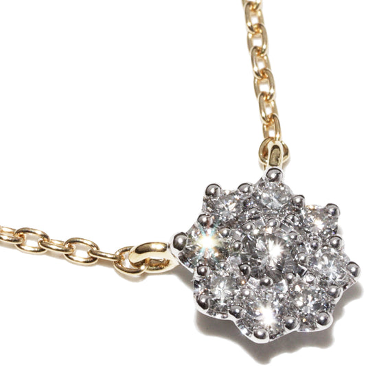 K18YG K18WG Diamond Pendant Necklace