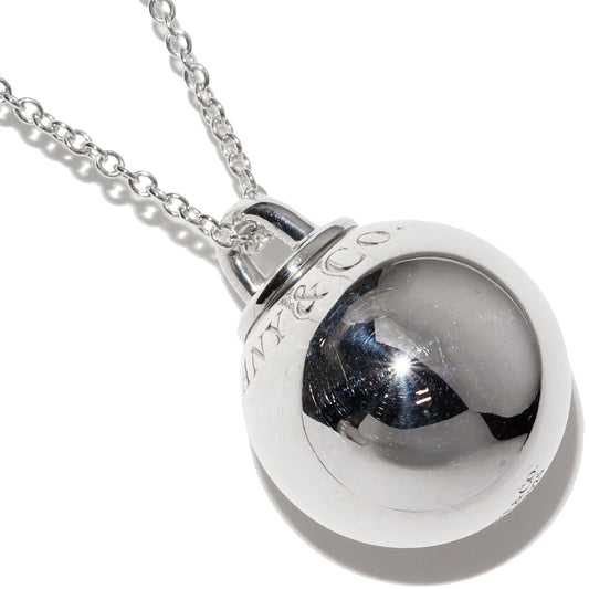 Tiffany & Co Silver Ball Pendant Necklace