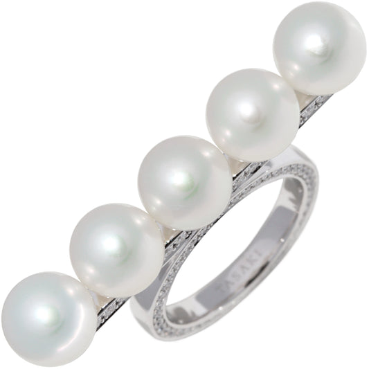 Tasaki K18WG Pearl Signature Ring