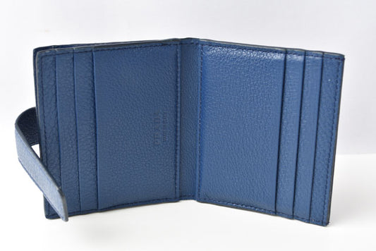 Prada Card Case VIT.MICRO GRAIN Blue