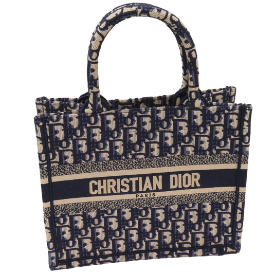 Dior Canvas Tote Bag Ivory Navy