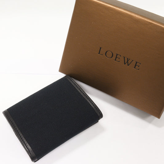 Loewe Canvas Calf Coin Case Black